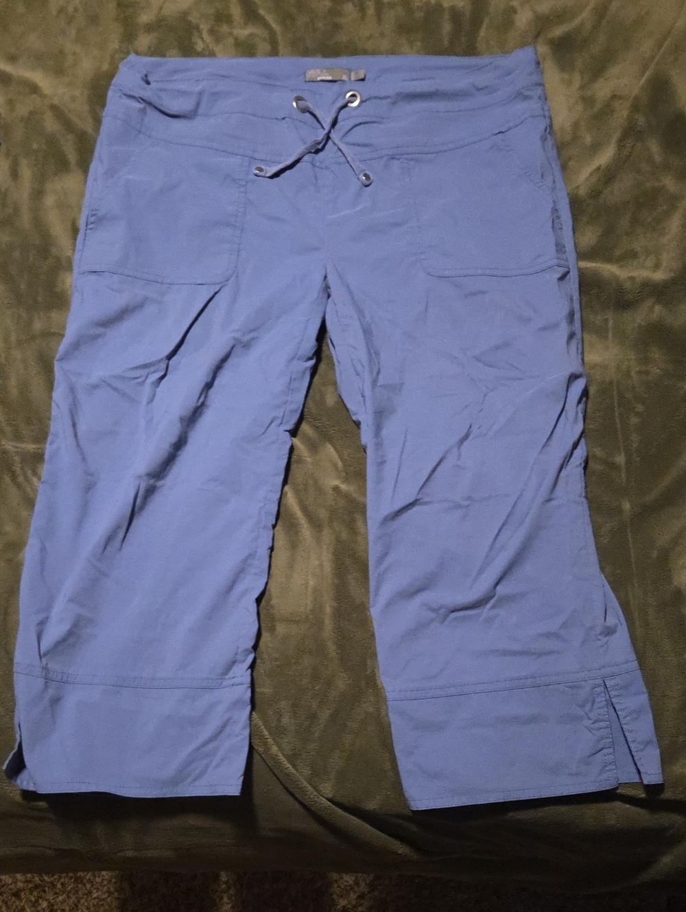 Prana Cropped Drawstring Utility Pants - Blue